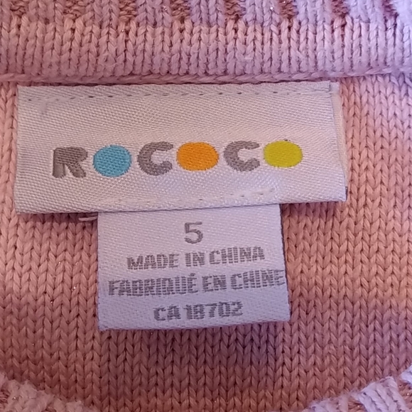 Rococo Girls Shiny Pink Pull Over Sweater - Picture 5 of 8